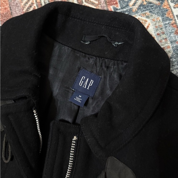 GAP Black Zip-Up Wool Jacket - Picture 2 of 5